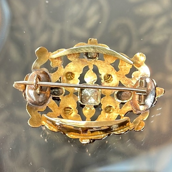 18k 3.50 CTTW - Edwardian Era Ruby brooch - Picture 3 of 8